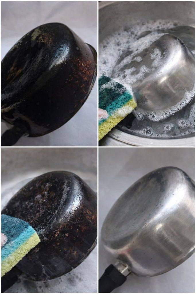 Here’s how to clean the underside of pots and pans to make them look like new