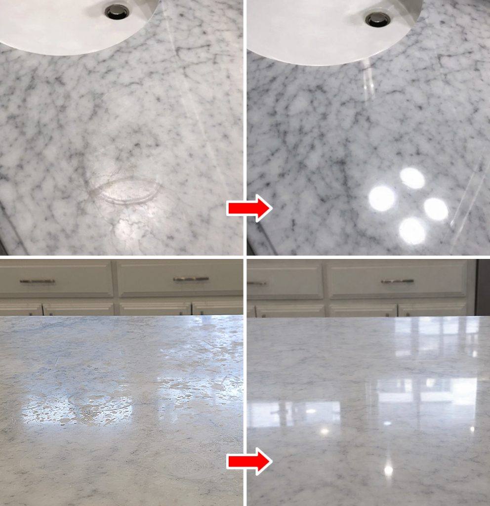 Super clean and shiny marble with simple, natural ingredients.