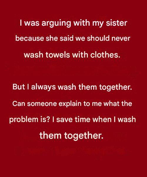 The truth about washing towels and clothes together