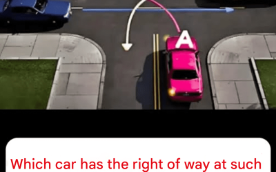 Which car has the right of way at this type of intersection? Few drivers know the correct answer.