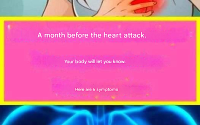A month before a heart attack, your body sends you a warning: here are 6 symptoms.