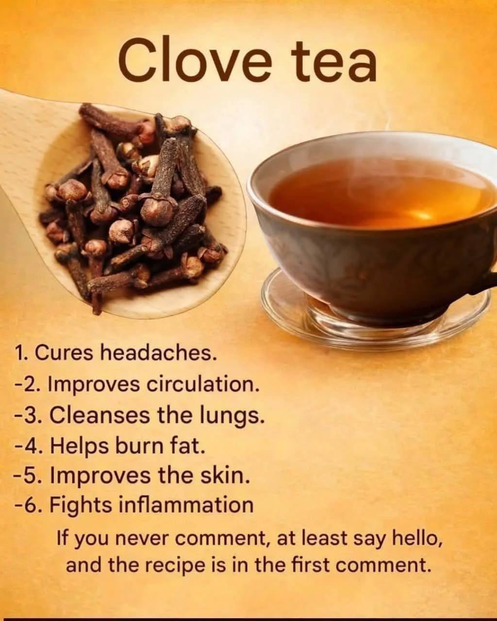 A Japanese doctor recommends drinking clove tea at night… see more